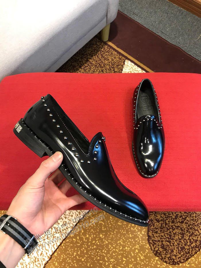 philipp plein男鞋 pp原單 進口牛皮 菲利普男士休閒鞋  jpx1426